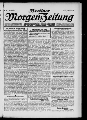 Berliner Morgen-Zeitung vom 11.11.1913