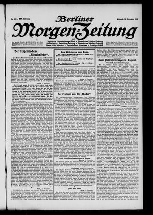 Berliner Morgen-Zeitung vom 12.11.1913
