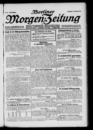 Berliner Morgen-Zeitung vom 15.11.1913