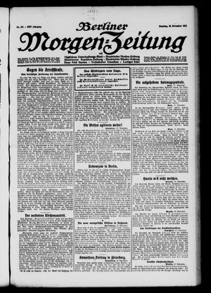 Berliner Morgen-Zeitung vom 18.11.1913