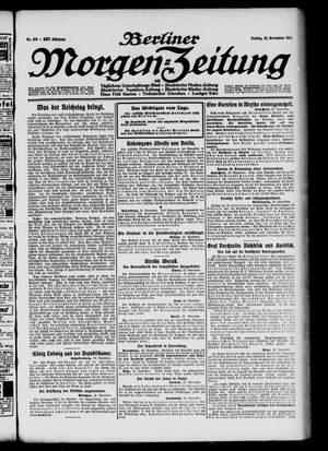 Berliner Morgen-Zeitung vom 21.11.1913