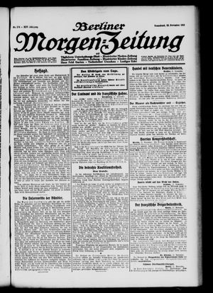 Berliner Morgen-Zeitung vom 22.11.1913
