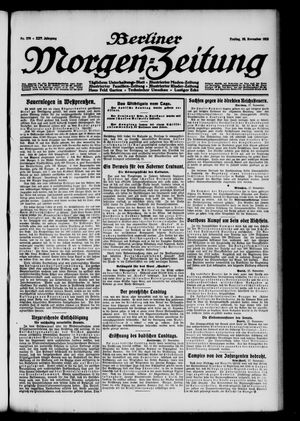 Berliner Morgen-Zeitung vom 28.11.1913