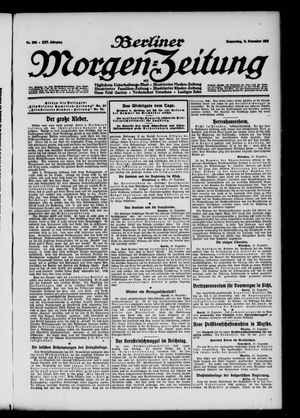 Berliner Morgen-Zeitung vom 11.12.1913