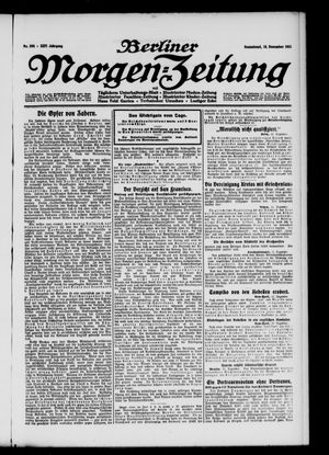 Berliner Morgen-Zeitung vom 13.12.1913