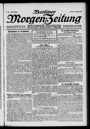 Berliner Morgen-Zeitung vom 21.12.1913