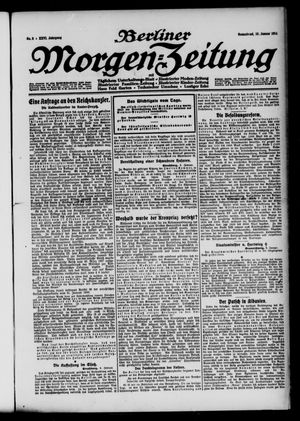 Berliner Morgen-Zeitung vom 10.01.1914