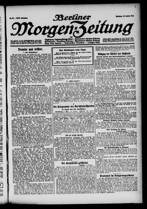 Berliner Morgen-Zeitung vom 12.01.1914