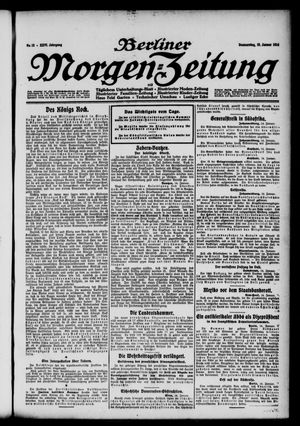 Berliner Morgen-Zeitung vom 15.01.1914