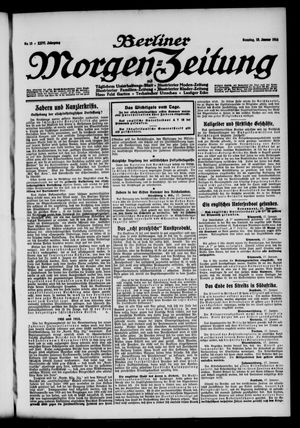 Berliner Morgen-Zeitung vom 18.01.1914
