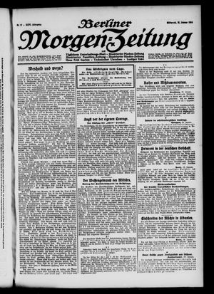 Berliner Morgen-Zeitung on Jan 21, 1914