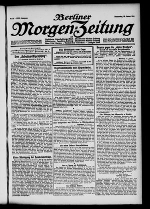 Berliner Morgen-Zeitung vom 22.01.1914