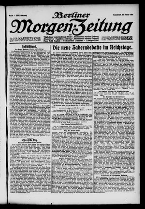 Berliner Morgen-Zeitung vom 24.01.1914