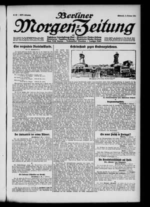 Berliner Morgen-Zeitung vom 04.02.1914