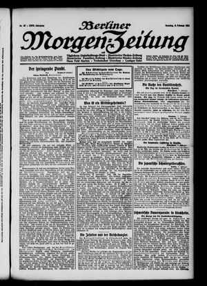 Berliner Morgen-Zeitung vom 08.02.1914