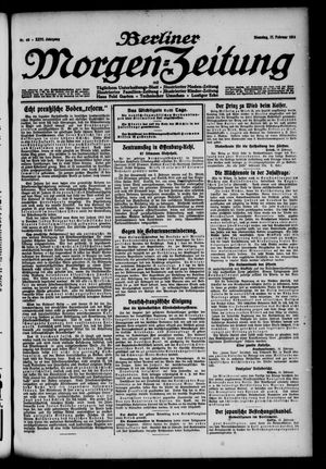 Berliner Morgen-Zeitung vom 17.02.1914