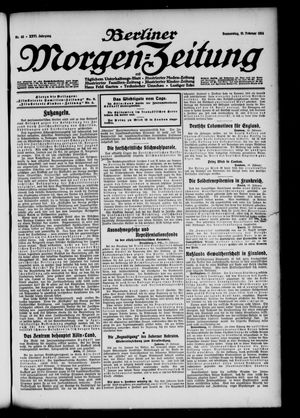 Berliner Morgen-Zeitung vom 19.02.1914