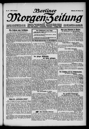 Berliner Morgen-Zeitung vom 25.02.1914