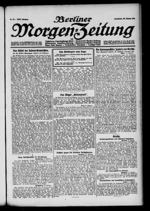 Berliner Morgen-Zeitung vom 28.02.1914