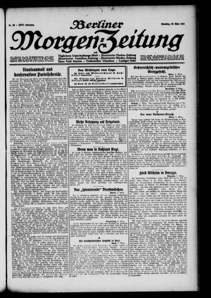 Berliner Morgen-Zeitung vom 10.03.1914