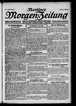 Berliner Morgen-Zeitung vom 11.03.1914