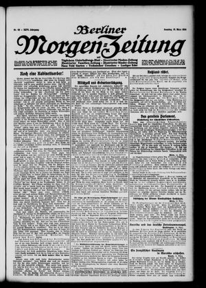Berliner Morgen-Zeitung vom 15.03.1914