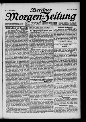 Berliner Morgen-Zeitung on Mar 25, 1914
