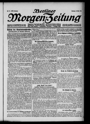 Berliner Morgenzeitung vom 31.03.1914