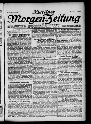Berliner Morgen-Zeitung on Apr 2, 1914