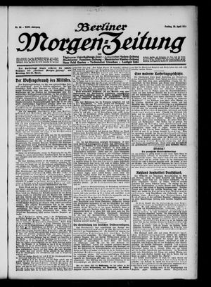 Berliner Morgen-Zeitung vom 10.04.1914