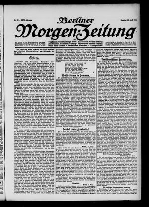 Berliner Morgen-Zeitung vom 12.04.1914