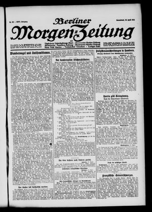 Berliner Morgen-Zeitung vom 18.04.1914