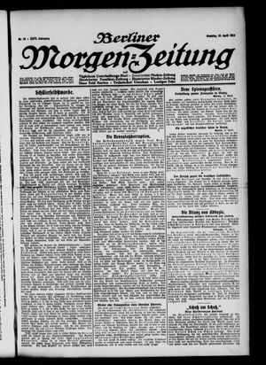Berliner Morgen-Zeitung vom 19.04.1914