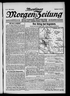 Berliner Morgen-Zeitung vom 23.04.1914
