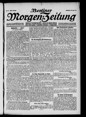 Berliner Morgen-Zeitung vom 25.04.1914