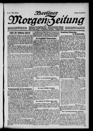Berliner Morgen-Zeitung vom 28.04.1914