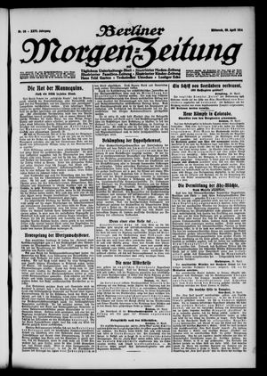 Berliner Morgen-Zeitung on Apr 29, 1914