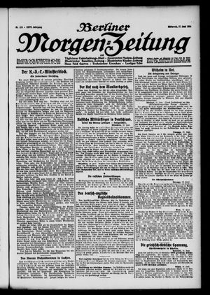 Berliner Morgen-Zeitung vom 17.06.1914