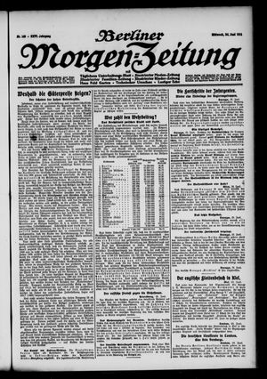 Berliner Morgen-Zeitung vom 24.06.1914