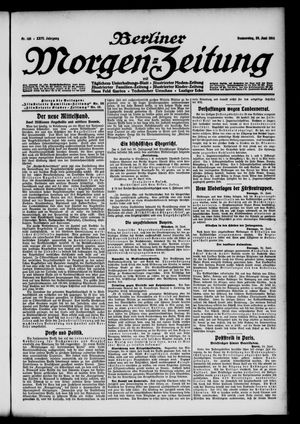 Berliner Morgen-Zeitung vom 25.06.1914