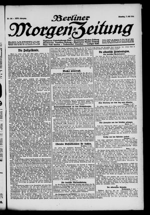 Berliner Morgen-Zeitung vom 07.07.1914