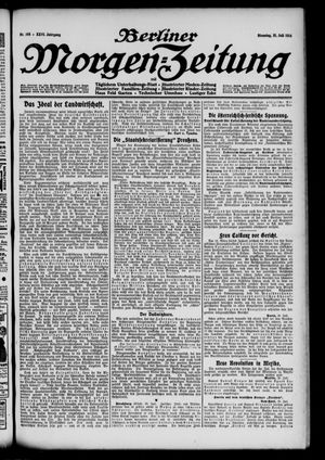Berliner Morgen-Zeitung vom 21.07.1914
