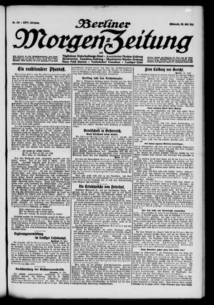 Berliner Morgen-Zeitung vom 22.07.1914