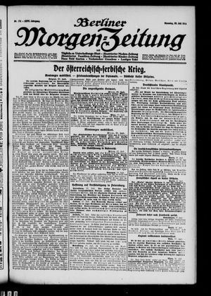 Berliner Morgen-Zeitung vom 28.07.1914