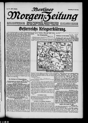Berliner Morgen-Zeitung vom 30.07.1914