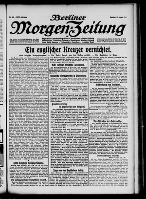 Berliner Morgen-Zeitung vom 11.08.1914