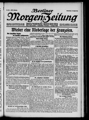Berliner Morgen-Zeitung vom 13.08.1914