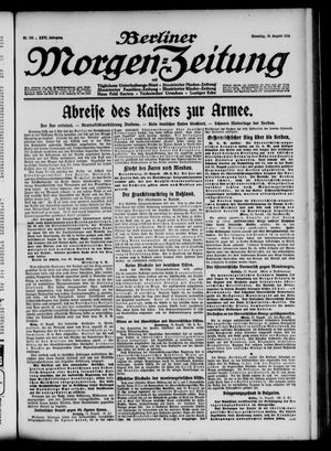 Berliner Morgen-Zeitung vom 18.08.1914