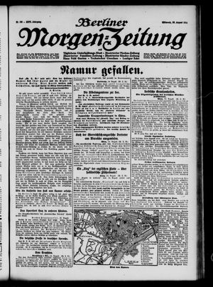 Berliner Morgen-Zeitung vom 26.08.1914