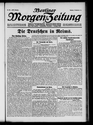 Berliner Morgen-Zeitung vom 06.09.1914